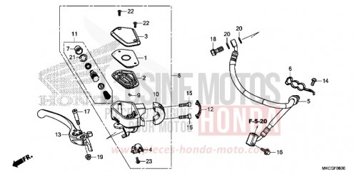 FRONT BRAKE MASTER CYLINDER GL1800DAL de 2020